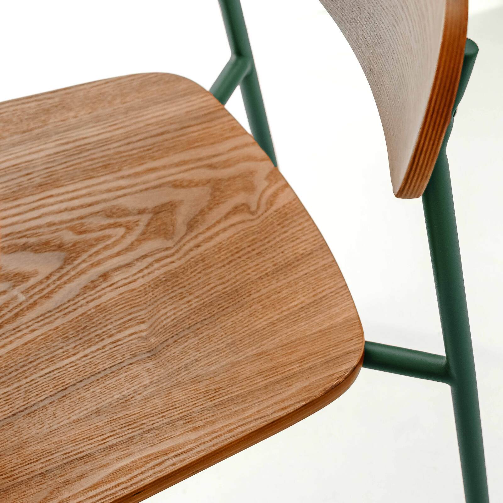 Sillas de madera y metal - Lote de 2