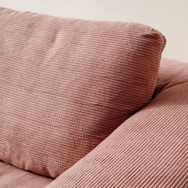 Sofá 2 plazas en tejido acanalado con cojínes (5/7)