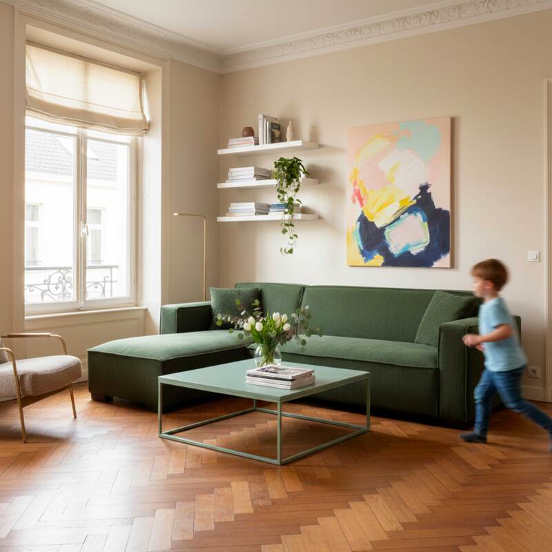 Mesa de centro de metal cuadrada 90x90 cm (6/8)