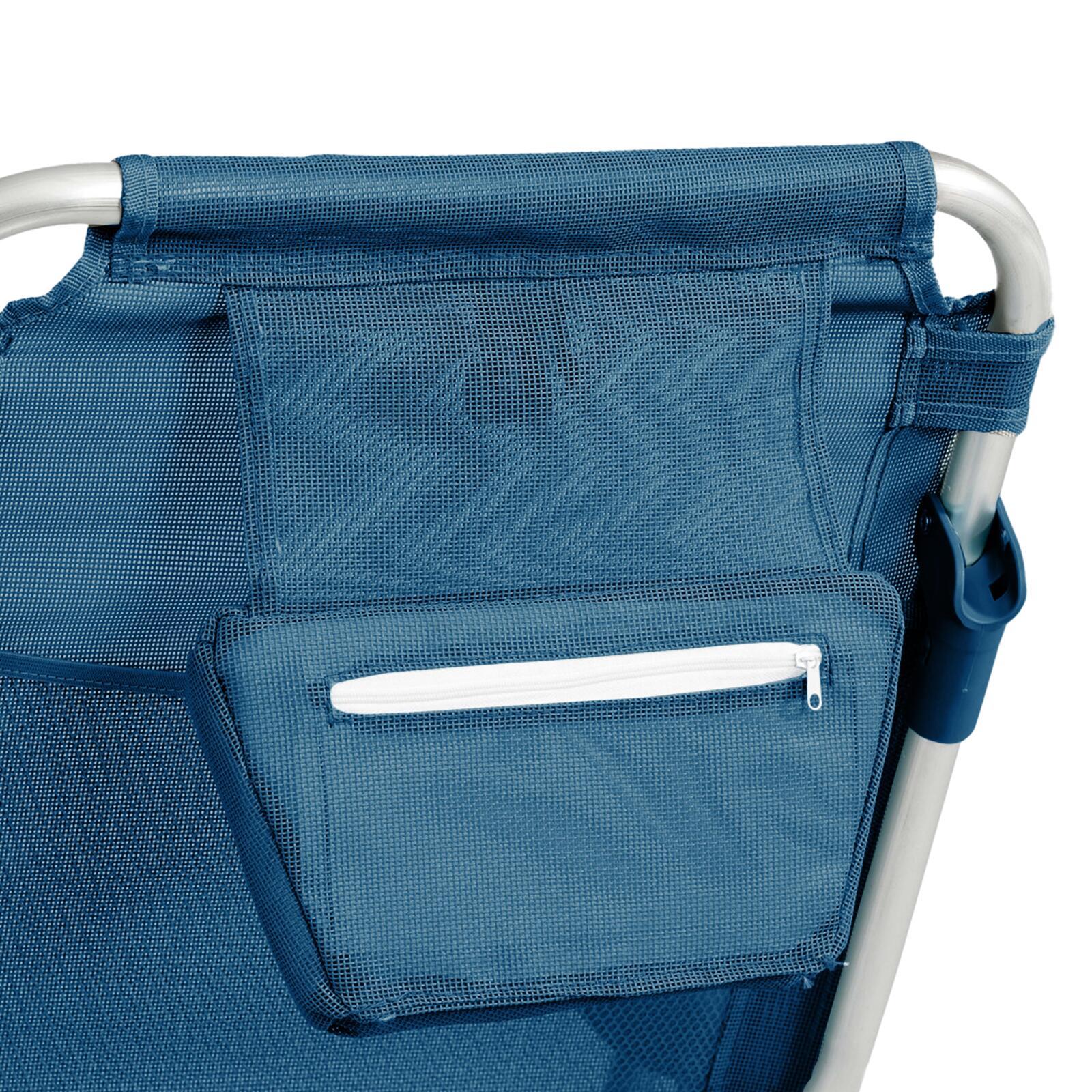 Silla de playa plegable reclinable 4 posiciones