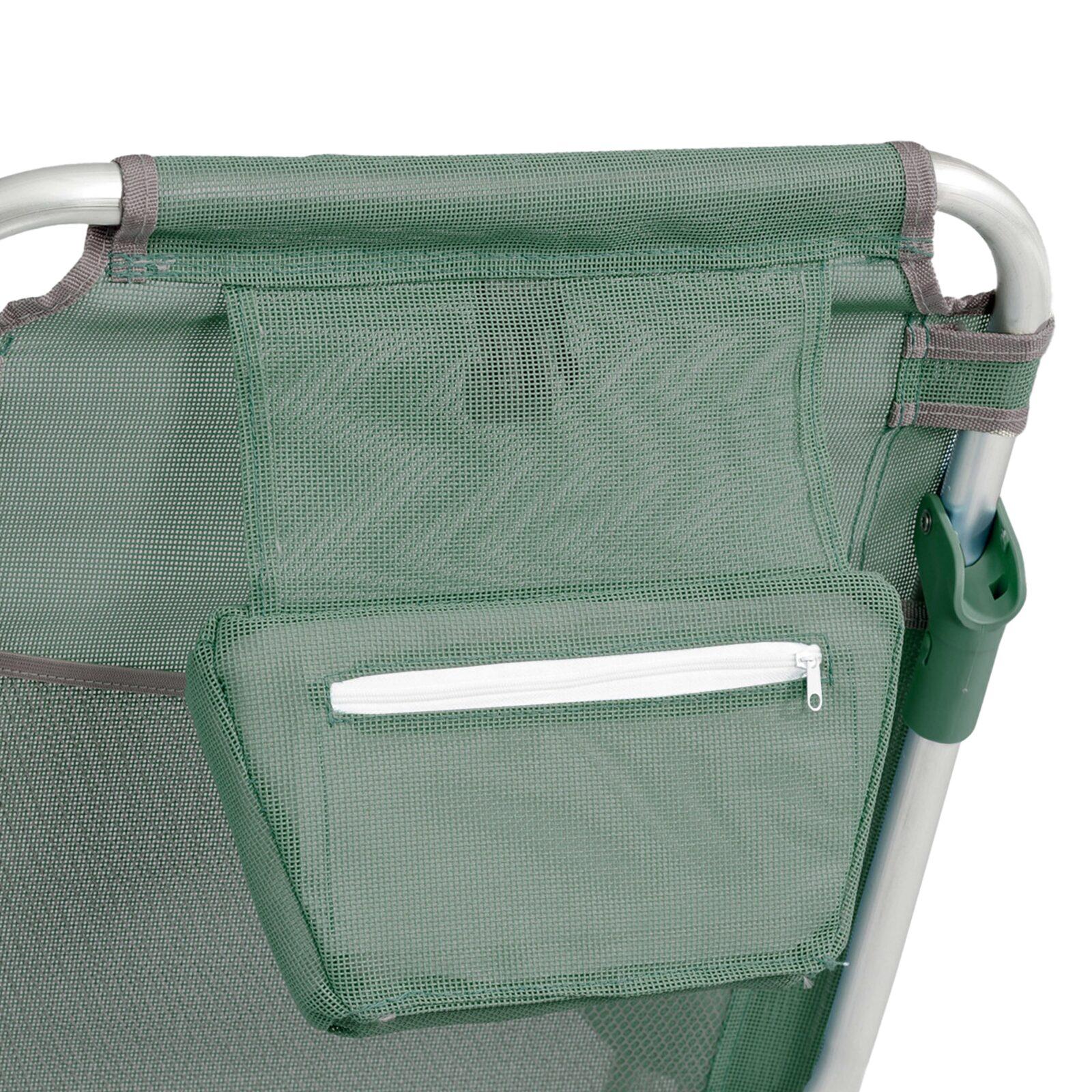 Silla de playa plegable reclinable 4 posiciones