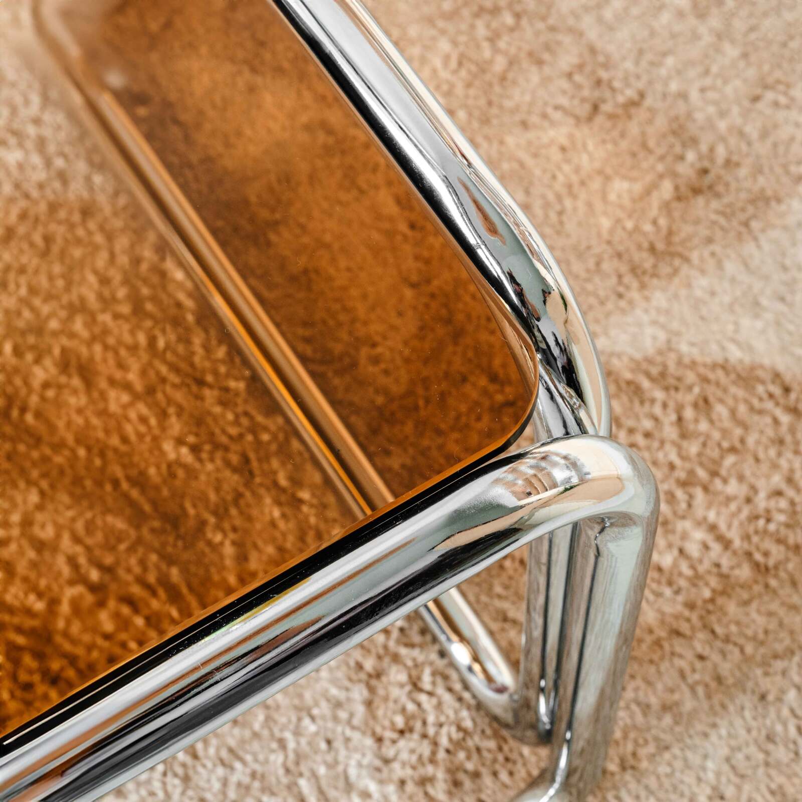 Mesa de centro de cristal templado cuadrada 90x90 cm