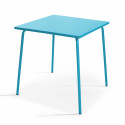 Mesa de jardín cuadrada de metal 70 x 70 cm