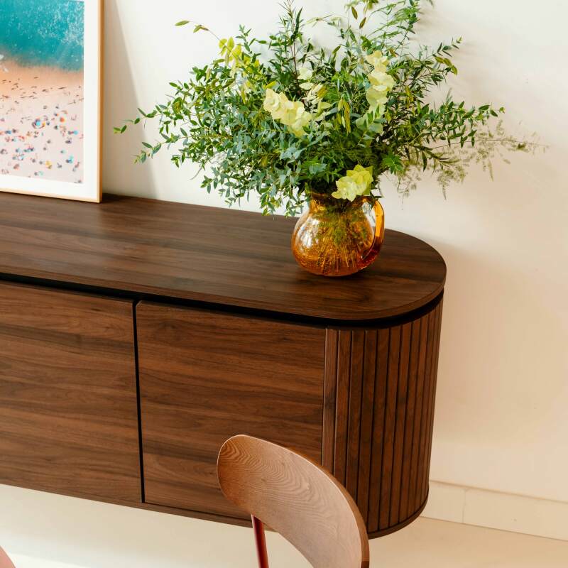 Aparador efecto madera 3 puertas de 160 cm (2/7)