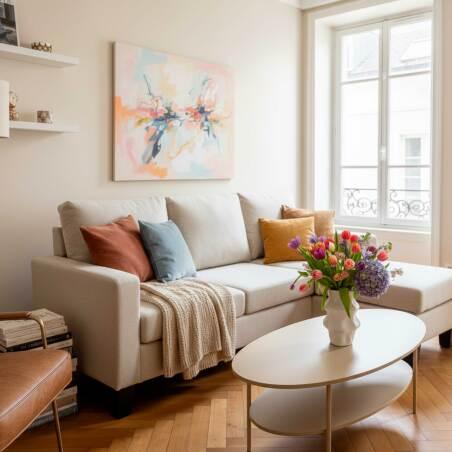 Sofá esquinero de 3 plazas de tela con chaise longue derecha (6/7)