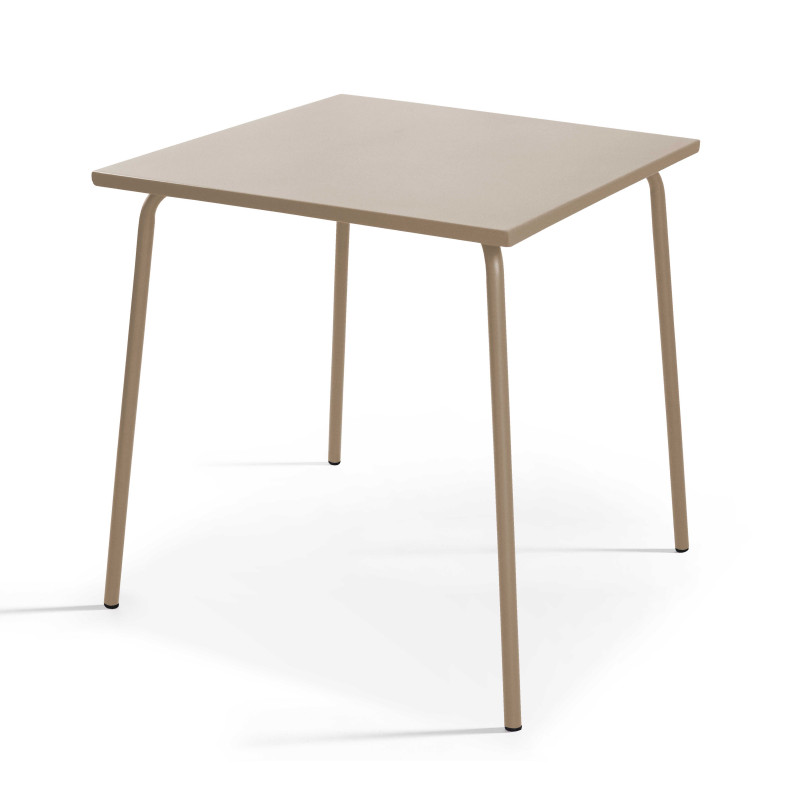 Mesa de jardín cuadrada de metal 70 x 70 cm