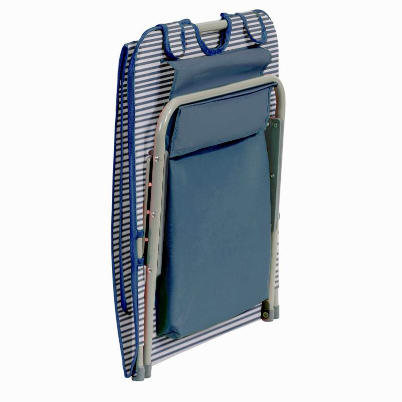 Tumbona de playa plegable reclinable 5 posiciones (2/6)