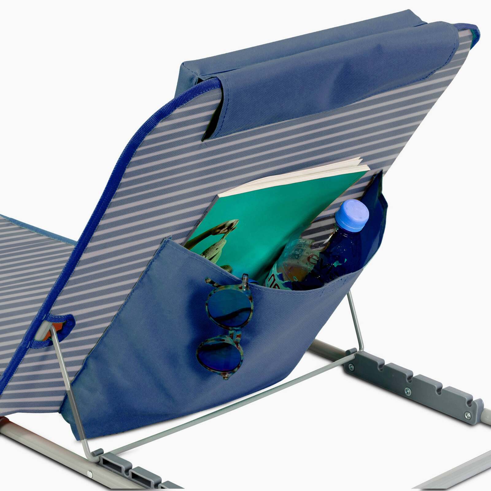 Tumbona de playa plegable reclinable 5 posiciones