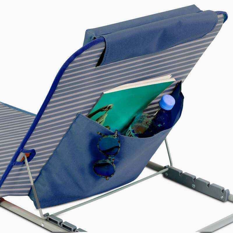 Tumbona de playa plegable reclinable 5 posiciones (3/6)