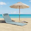 Tumbona de playa plegable reclinable 5 posiciones