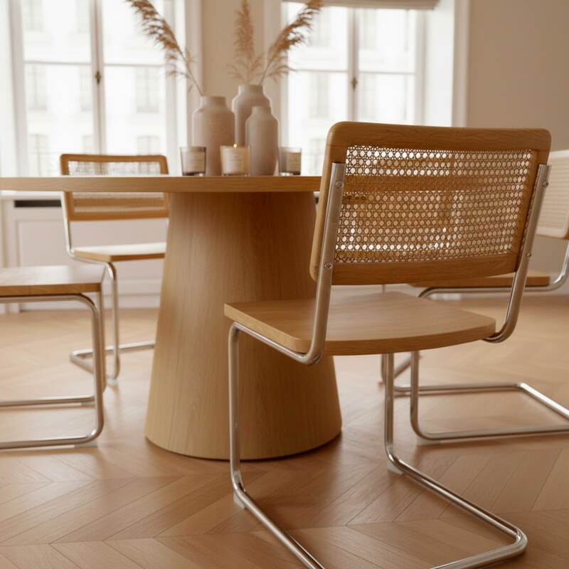 Sillas de madera y metal - Lote de 2 (3/8)