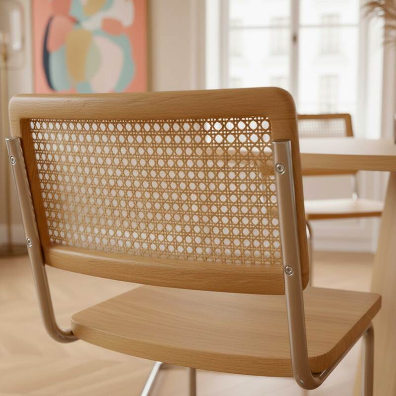 Sillas de madera y metal - Lote de 2 (2/8)