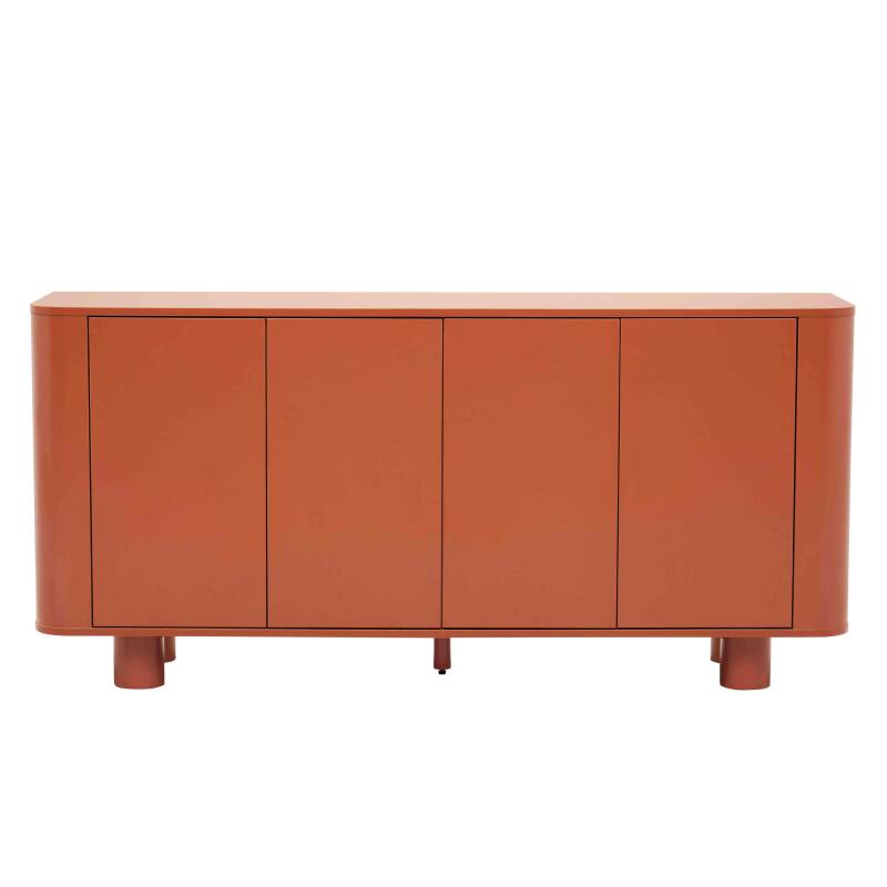 Aparador naranja 4 puertas 160 cm (2/8)