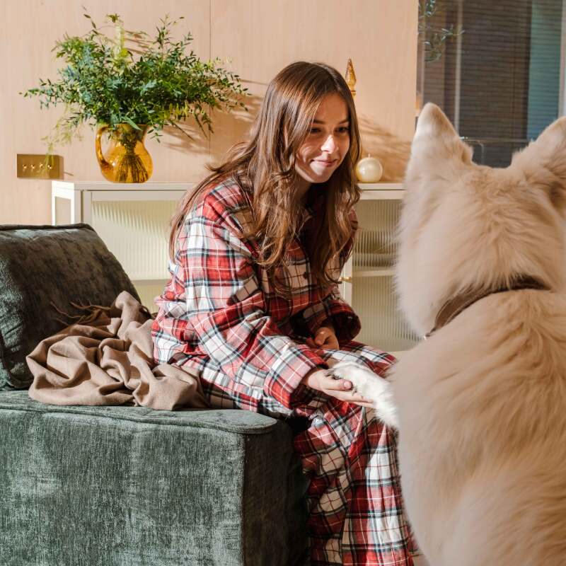 Sofá modular de 3 plazas de tela con cojines (2/7)