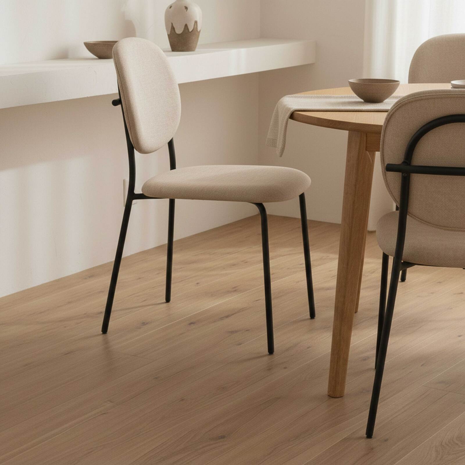 Sillas de tela y metal - Lote de 2