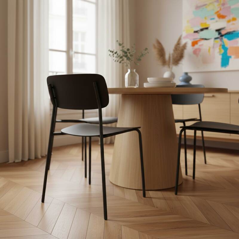 Sillas de plástico y metal - Lote de 2 (4/8)