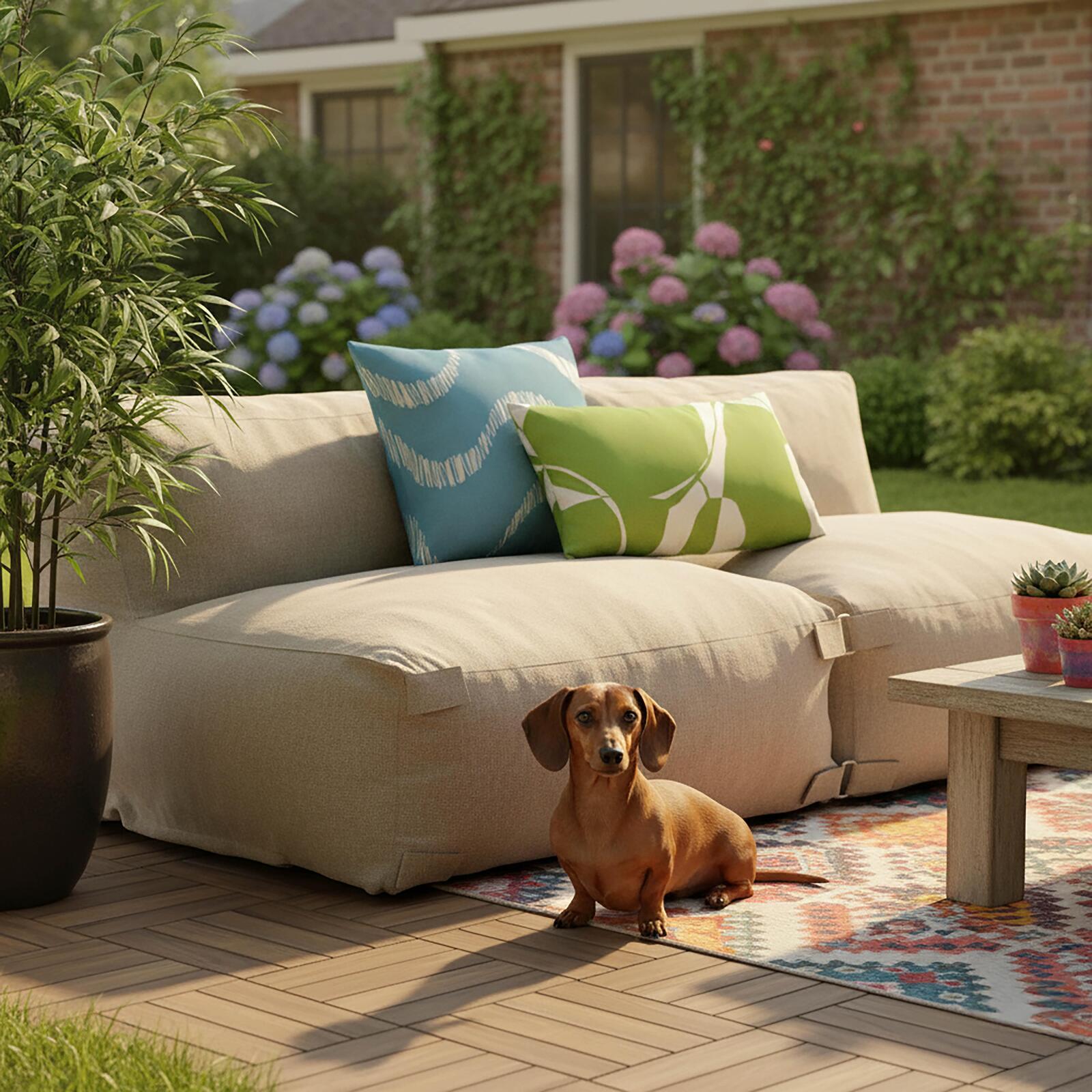 Cojines de exterior pequeños rectangulares para palé 50 x 30 cm – Lote de 2