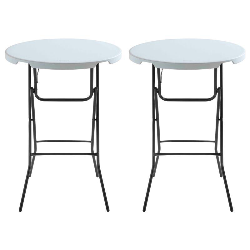 Mesa alta plegable 80x110 cm - Lote de 2