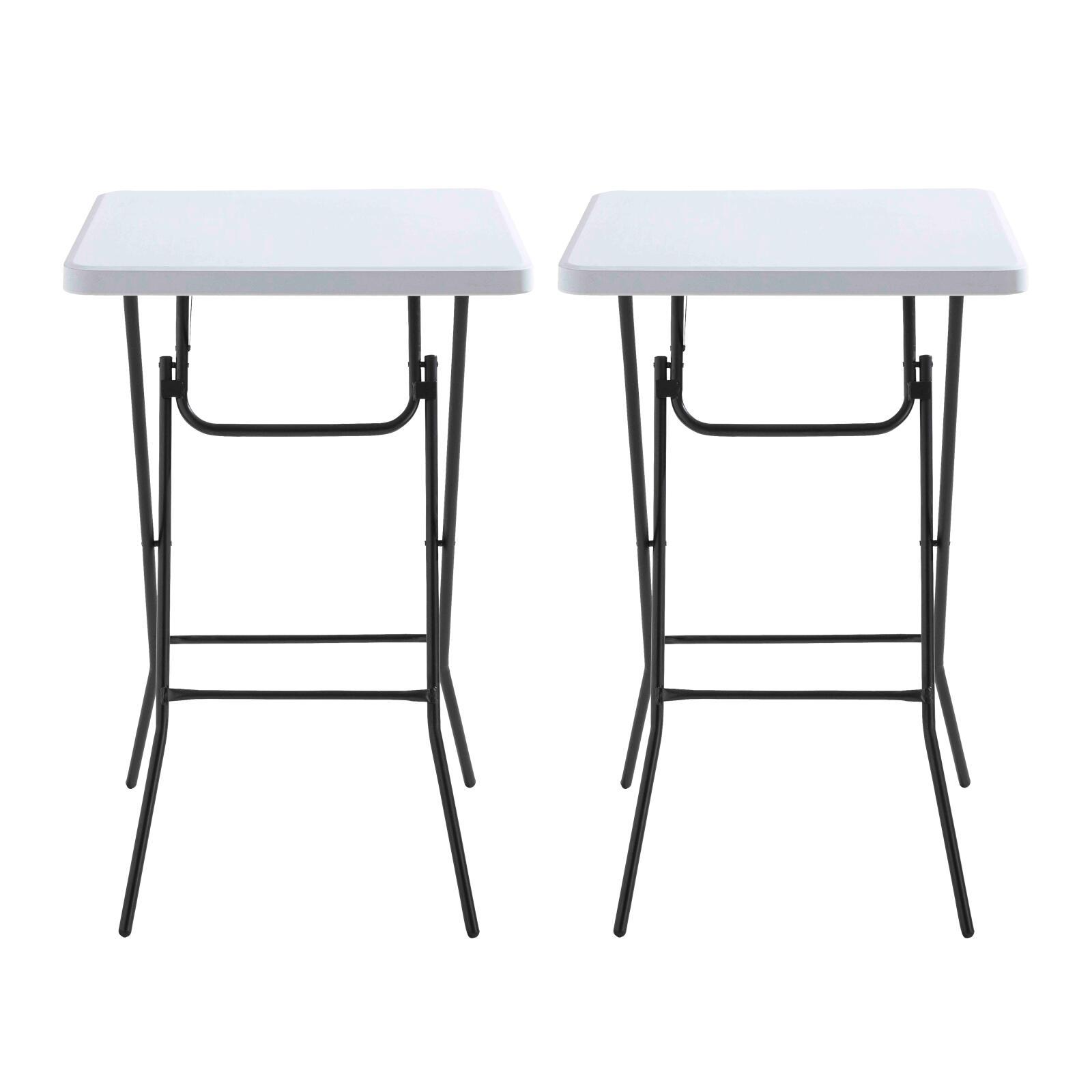Mesa alta plegable 68x68x110 cm - Lote de 2