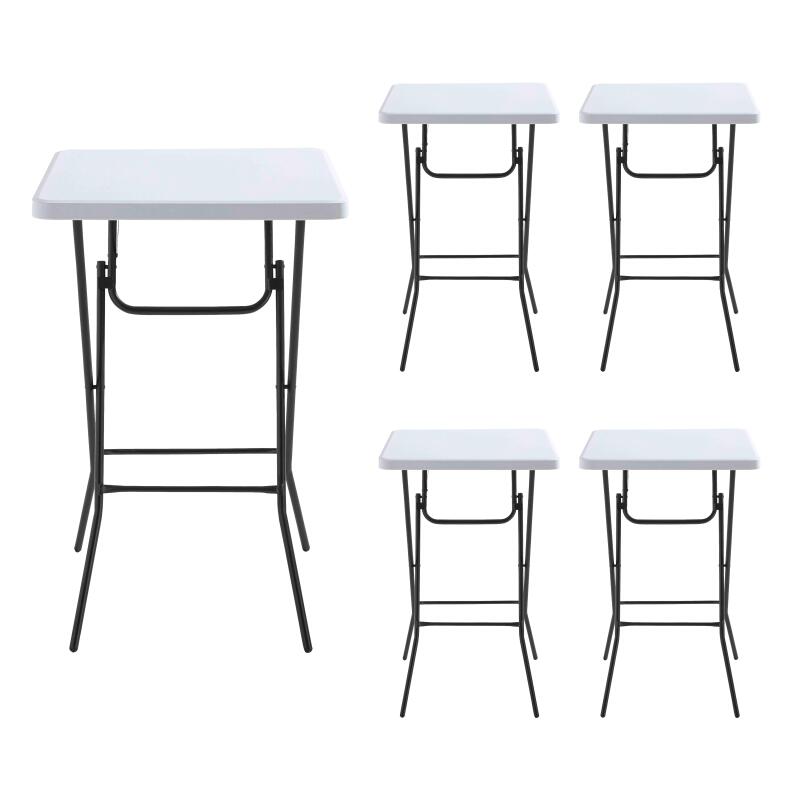 Mesa alta plegable 68x68x110 cm - Lote de 5