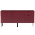 Aparador liso 2 puertas 3 cajones efecto lamas 150 cm