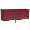 Aparador liso 2 puertas 3 cajones efecto lamas 150 cm