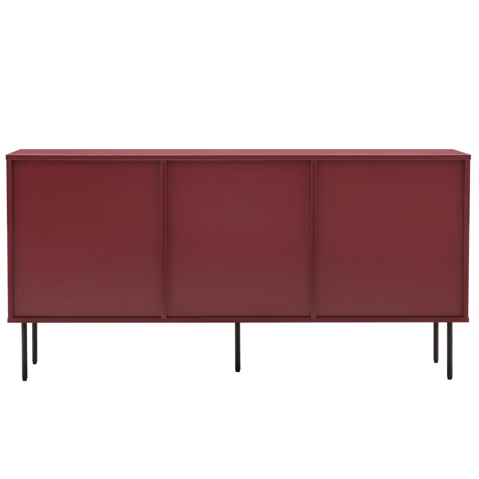 Aparador liso 2 puertas 3 cajones efecto lamas 150 cm