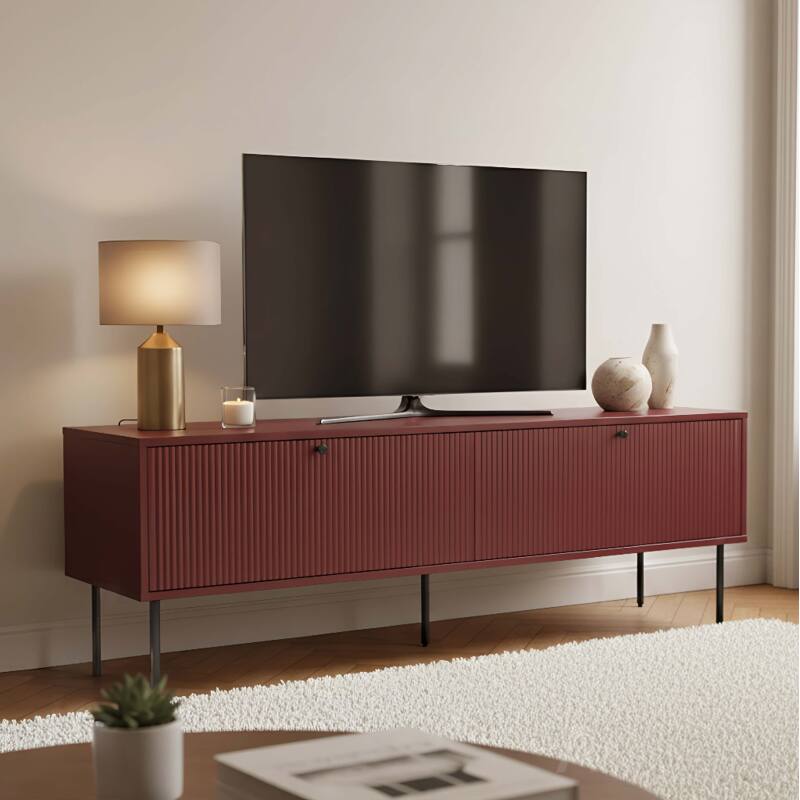 Mueble TV colorido de efecto listones 150 cm - Lifestyle