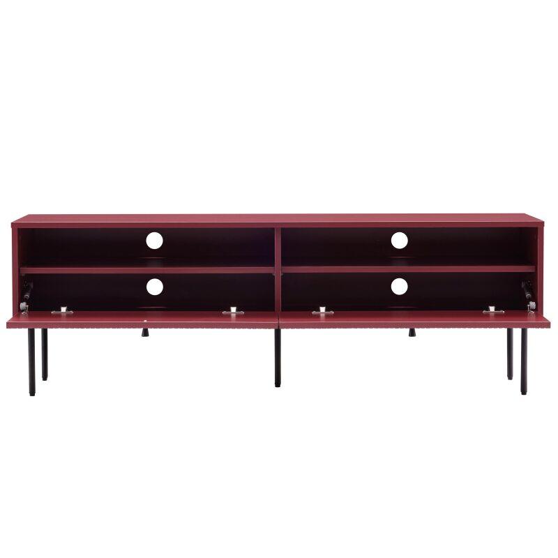 Mueble TV colorido de efecto listones 150 cm (3/7)