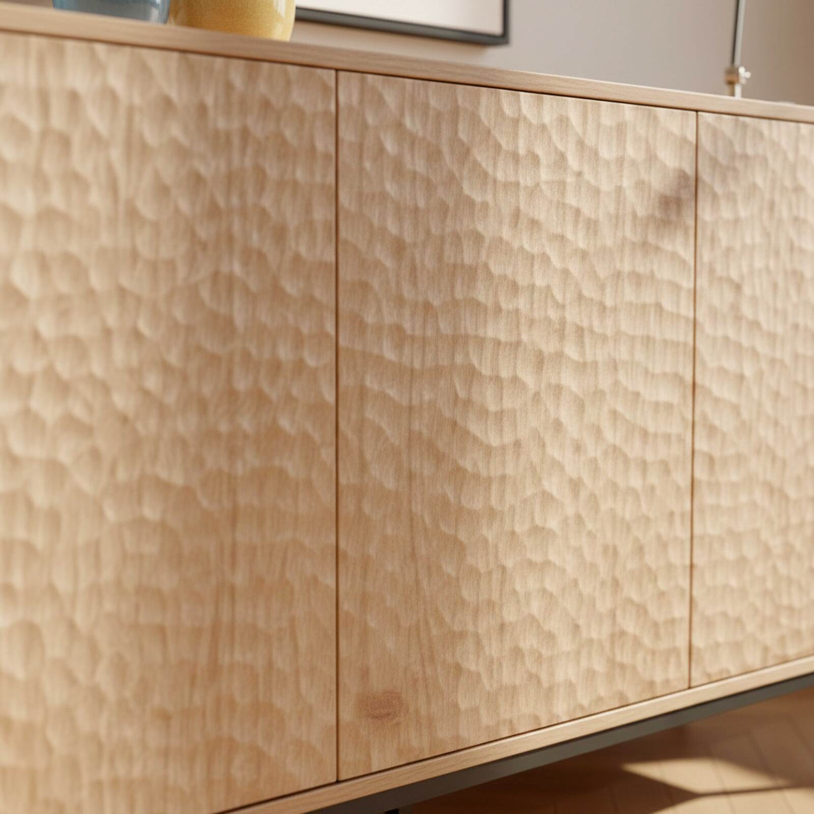 Aparador efecto madera 3 puertas de 147 cm