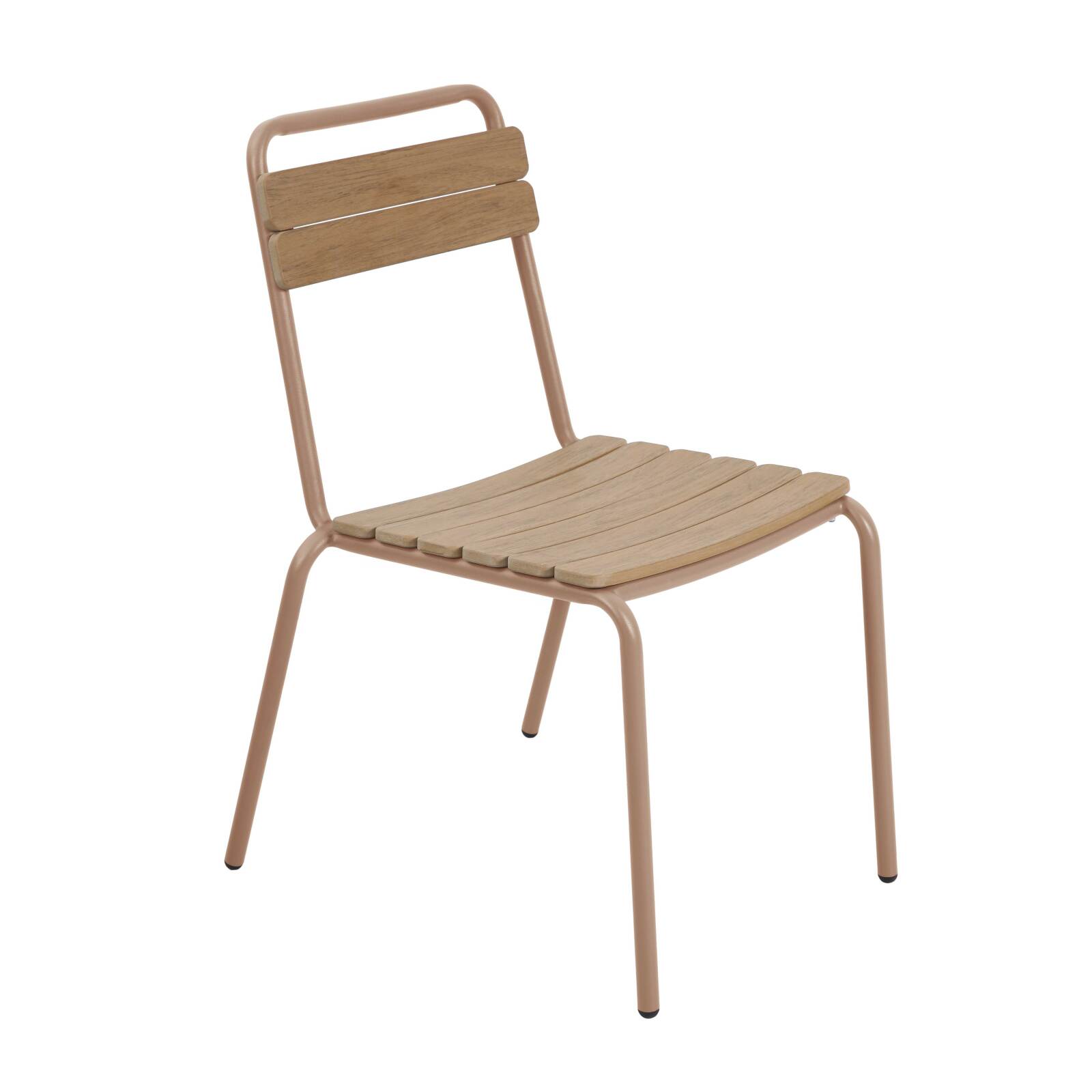 Mesa de jardín efecto madera de metal y polywood 180x90 cm y 8 sillas