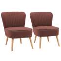 Sillones sapo de tela y madera - Lote de 2