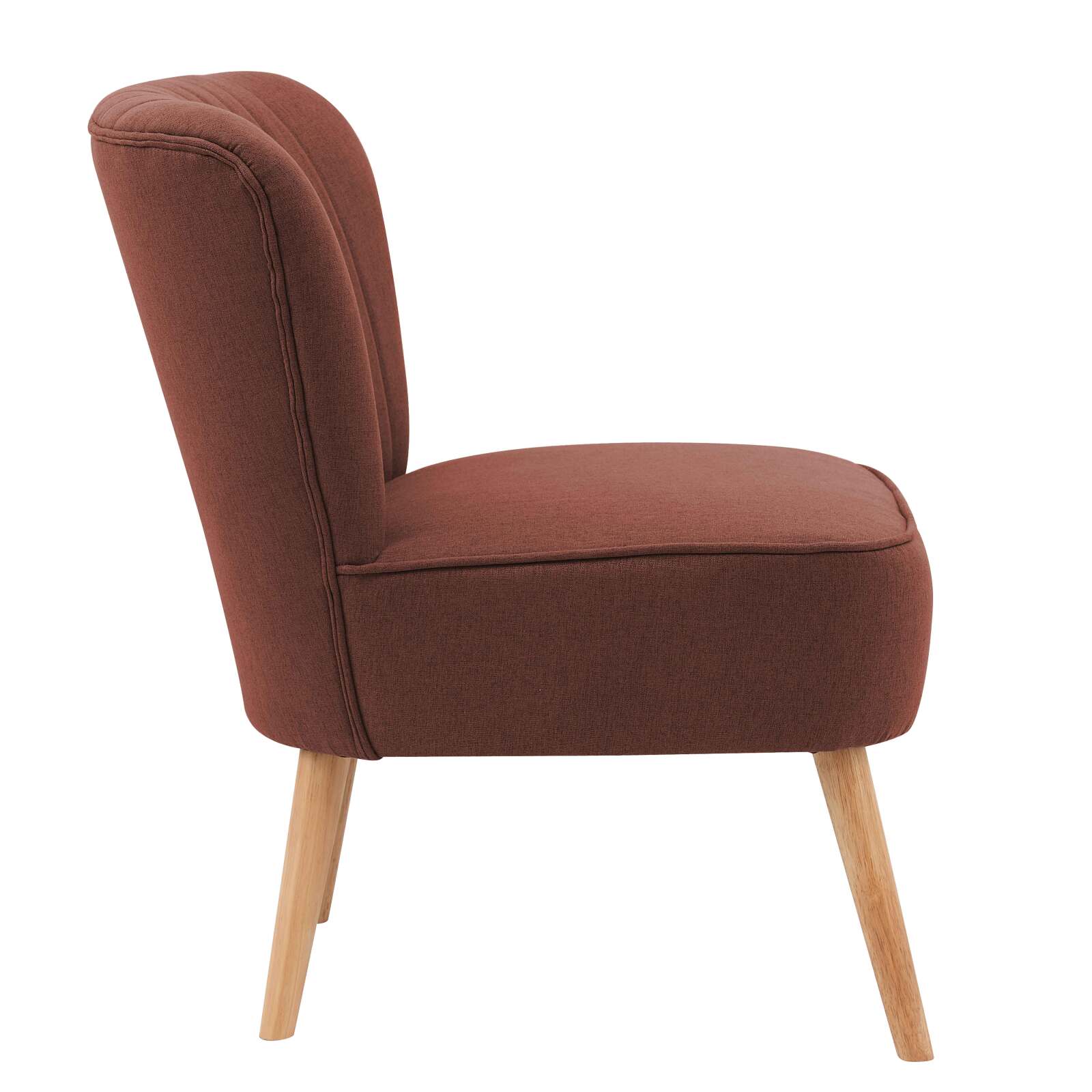 Sillones sapo de tela y madera - Lote de 2