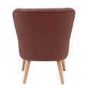 Sillones sapo de tela y madera - Lote de 2