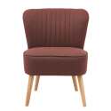 Sillones sapo de tela y madera - Lote de 2