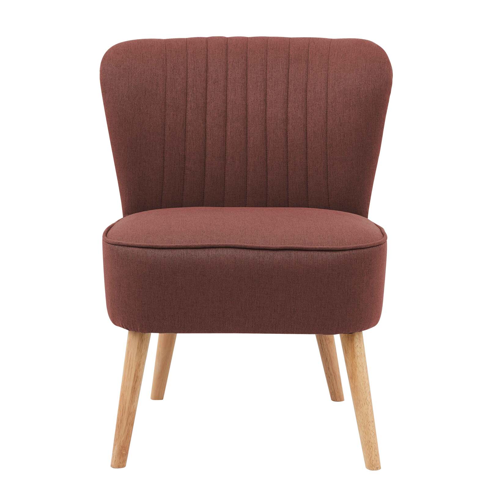 Sillones sapo de tela y madera - Lote de 2