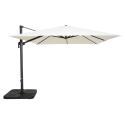 Parasol excéntrico 3x3 m cuadrado inclinable giratorio 360° y 4 losas de lastre rellenables