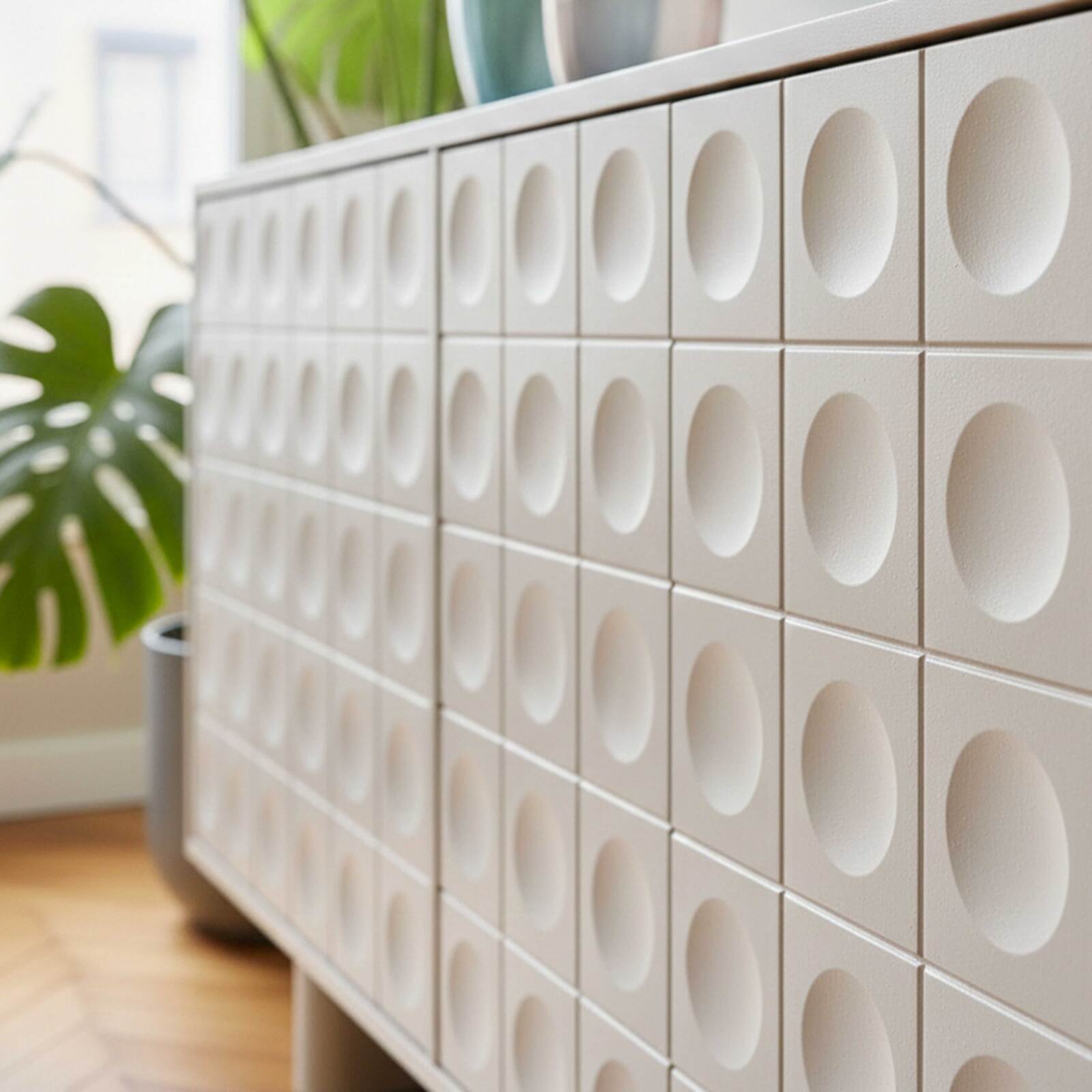 Aparador liso 2 puertas 3 cajones 160 cm