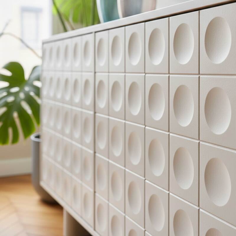 Aparador liso 2 puertas 3 cajones 160 cm (3/7)