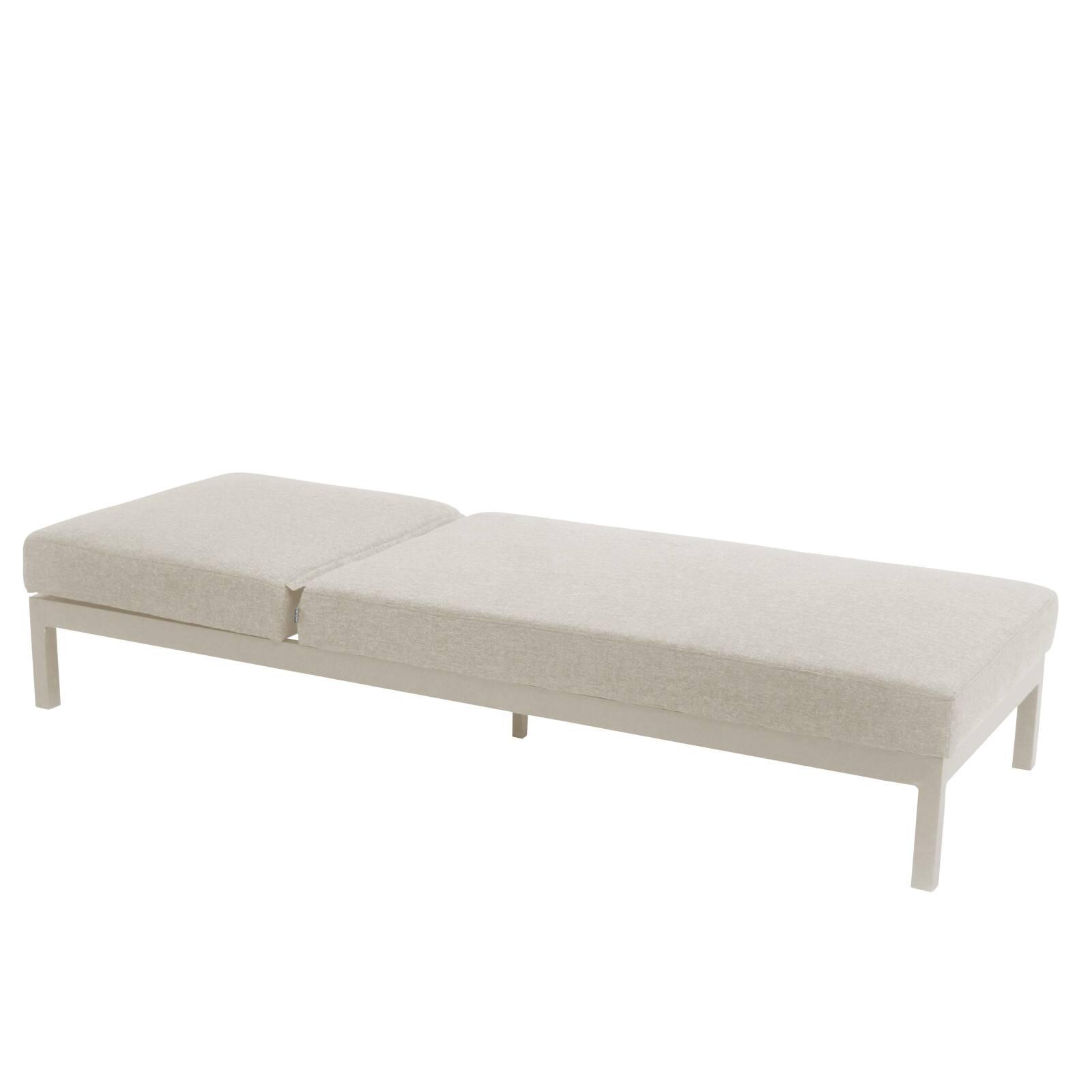 Tumbona de aluminio reclinable 5 posiciones con cojín