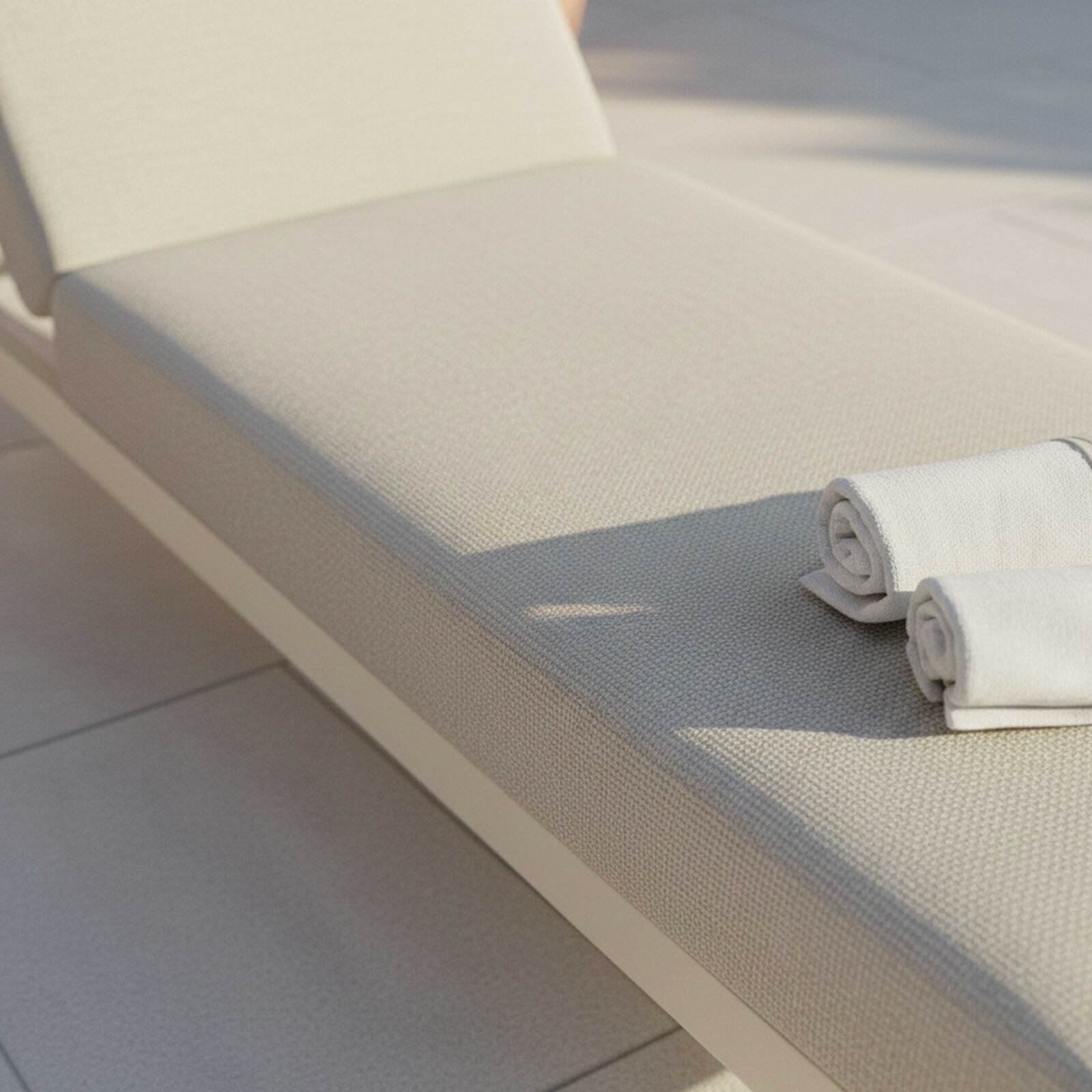 Tumbona de aluminio reclinable 5 posiciones con cojín