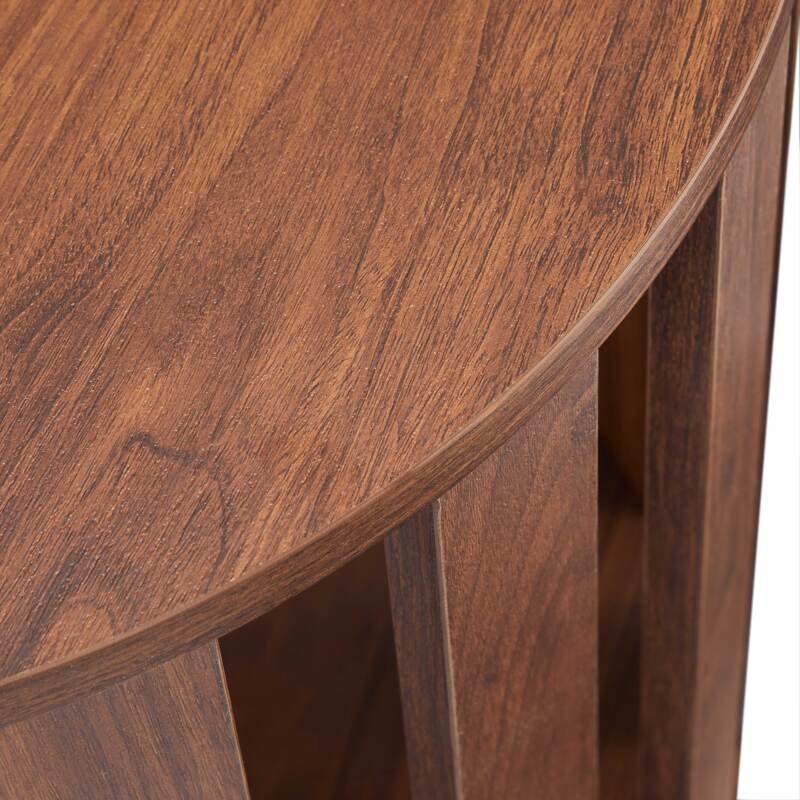 Mesas de centro efecto madera nido redondas Ø50 y Ø75 cm - Por 2 (6/7)