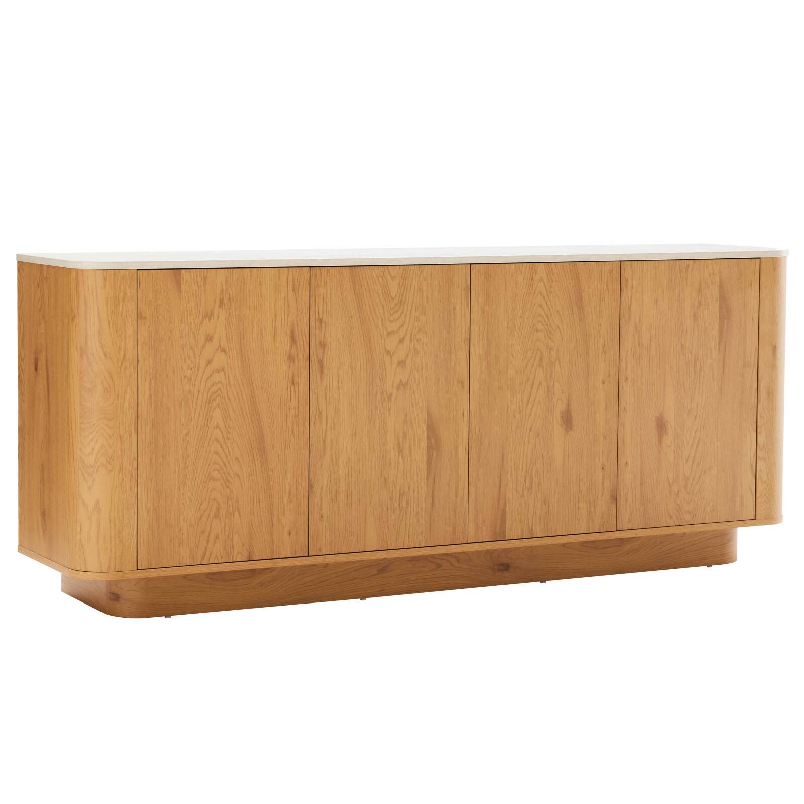 Aparador efecto madera FSC® 4 puertas 180 cm estilo scandinavo