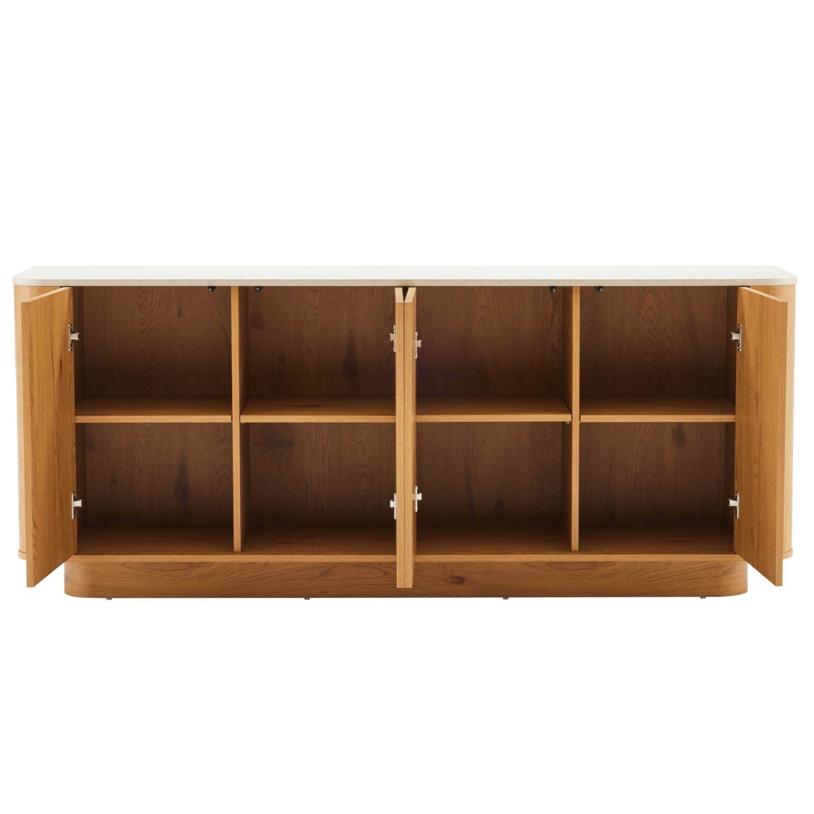 Aparador efecto madera FSC® 4 puertas 180 cm estilo scandinavo