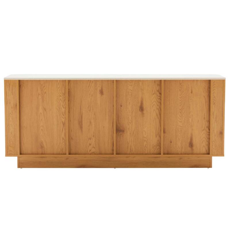 Aparador efecto madera FSC® 4 puertas 180 cm estilo scandinavo (4/7)