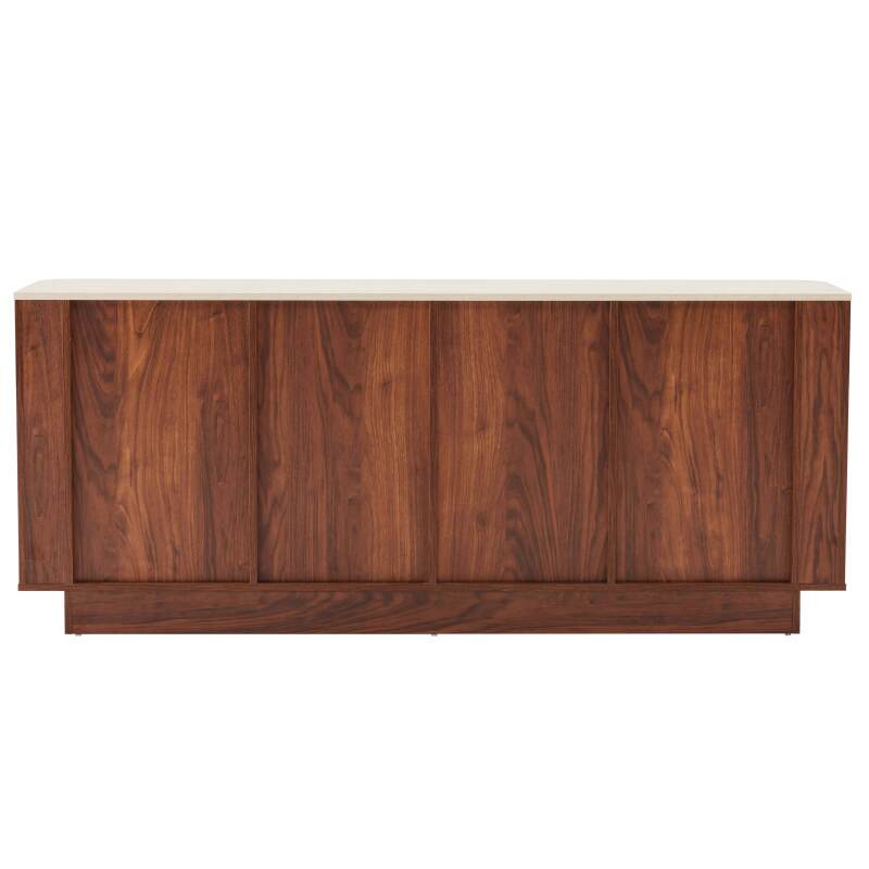 Aparador efecto madera FSC® 4 puertas 180 cm estilo scandinavo (4/7)
