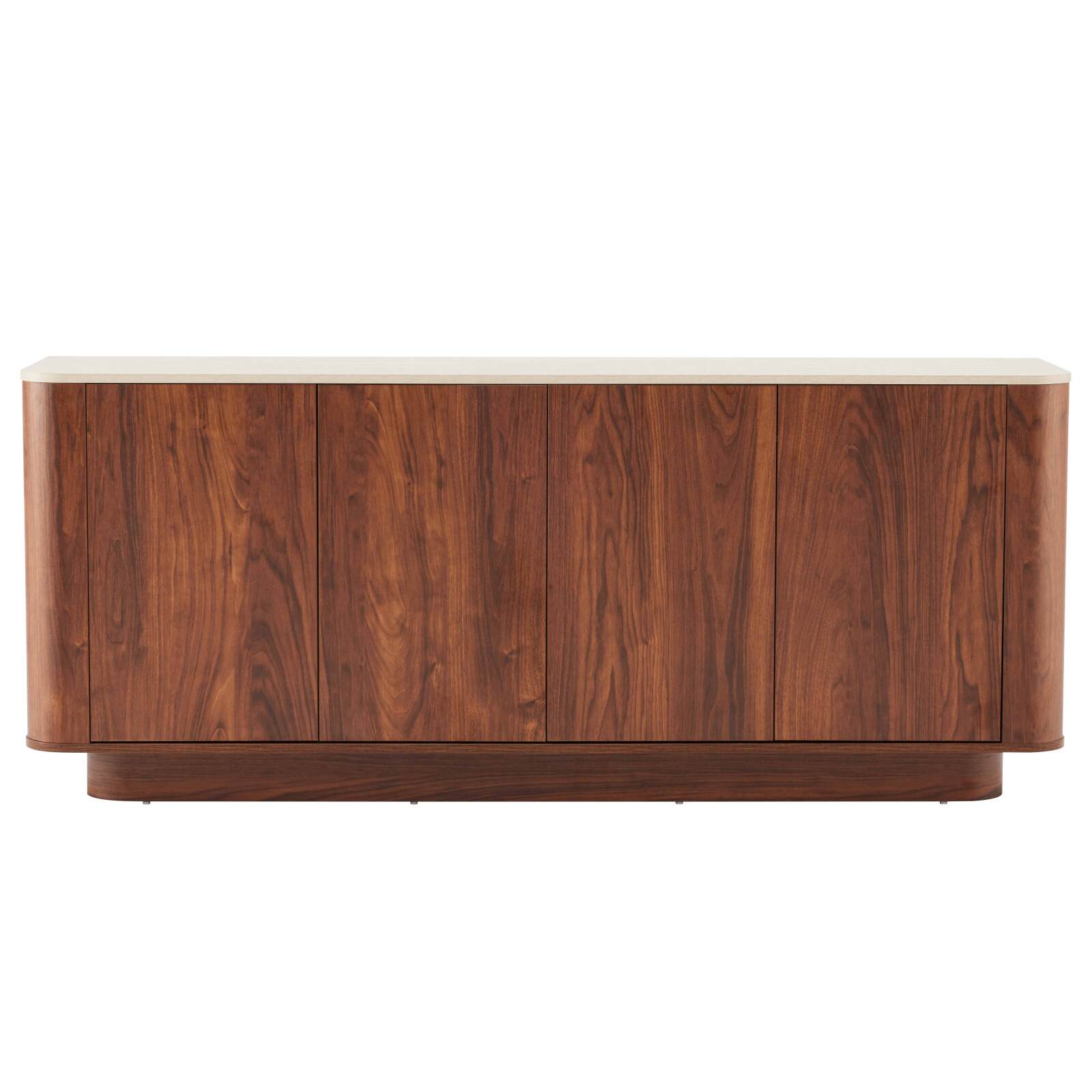 Aparador efecto madera FSC® 4 puertas 180 cm estilo scandinavo