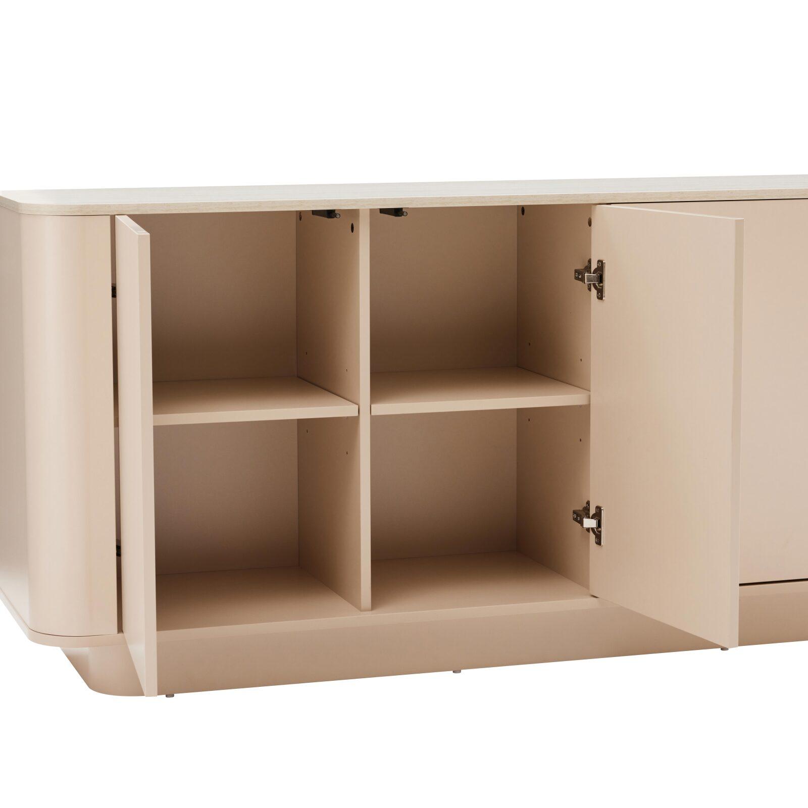 Aparador liso FSC® 4 puertas 180 cm