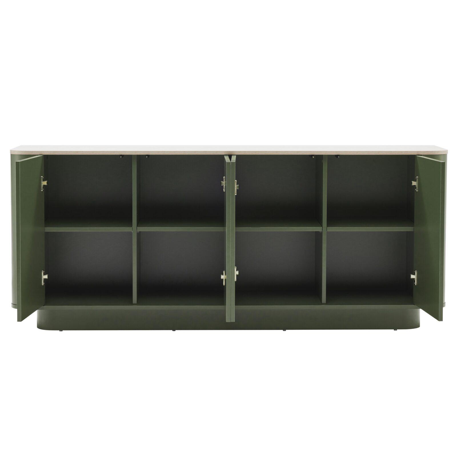 Aparador liso FSC® 4 puertas 180 cm