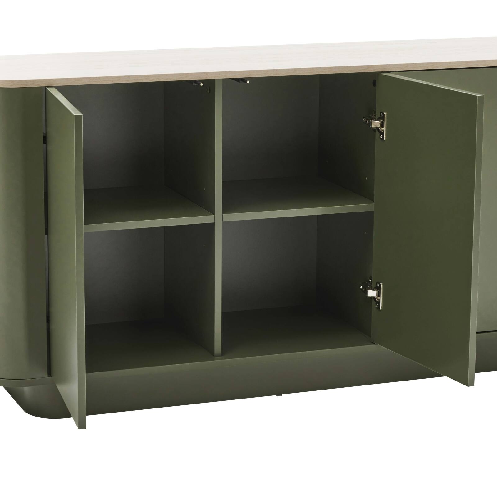 Aparador liso FSC® 4 puertas 180 cm